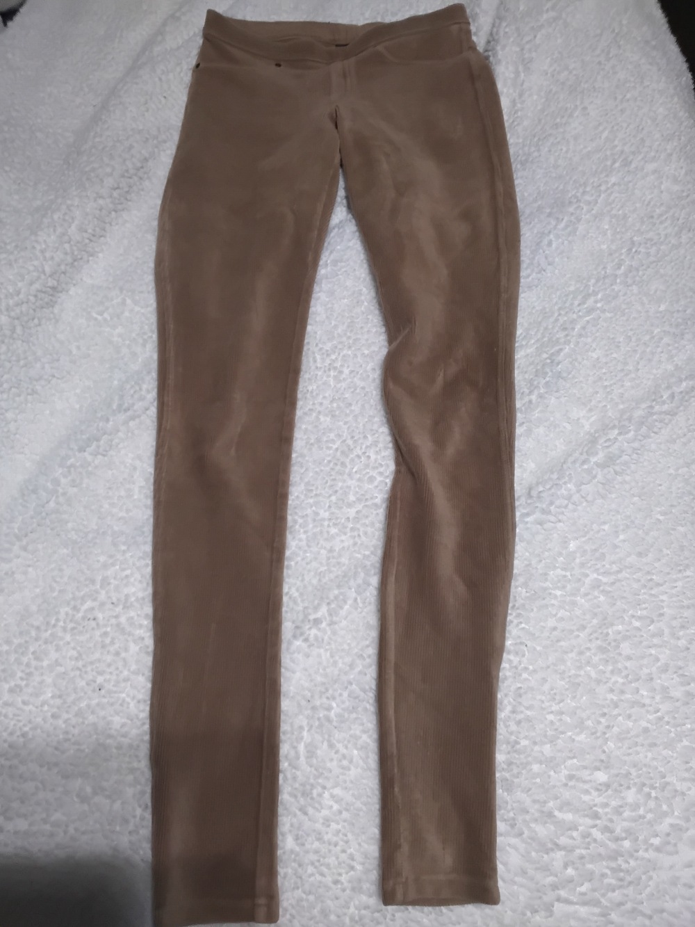 HUE Tan Corduroy Skinny Pants